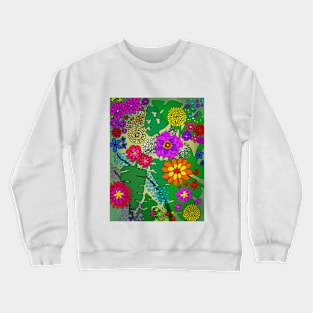 Folk Floral Spray Crewneck Sweatshirt